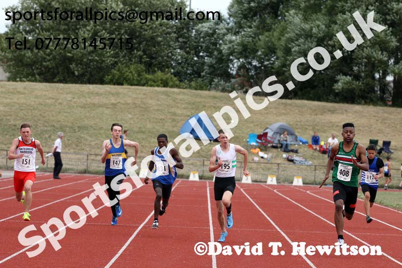 Boys under-15s 200 metres, 2018 Northern Under-17s/U-15s/U-13s Champs., Wavertree Athletics Centre, Liverpool. Photo: David T. Hewitson/Sports for All Pics